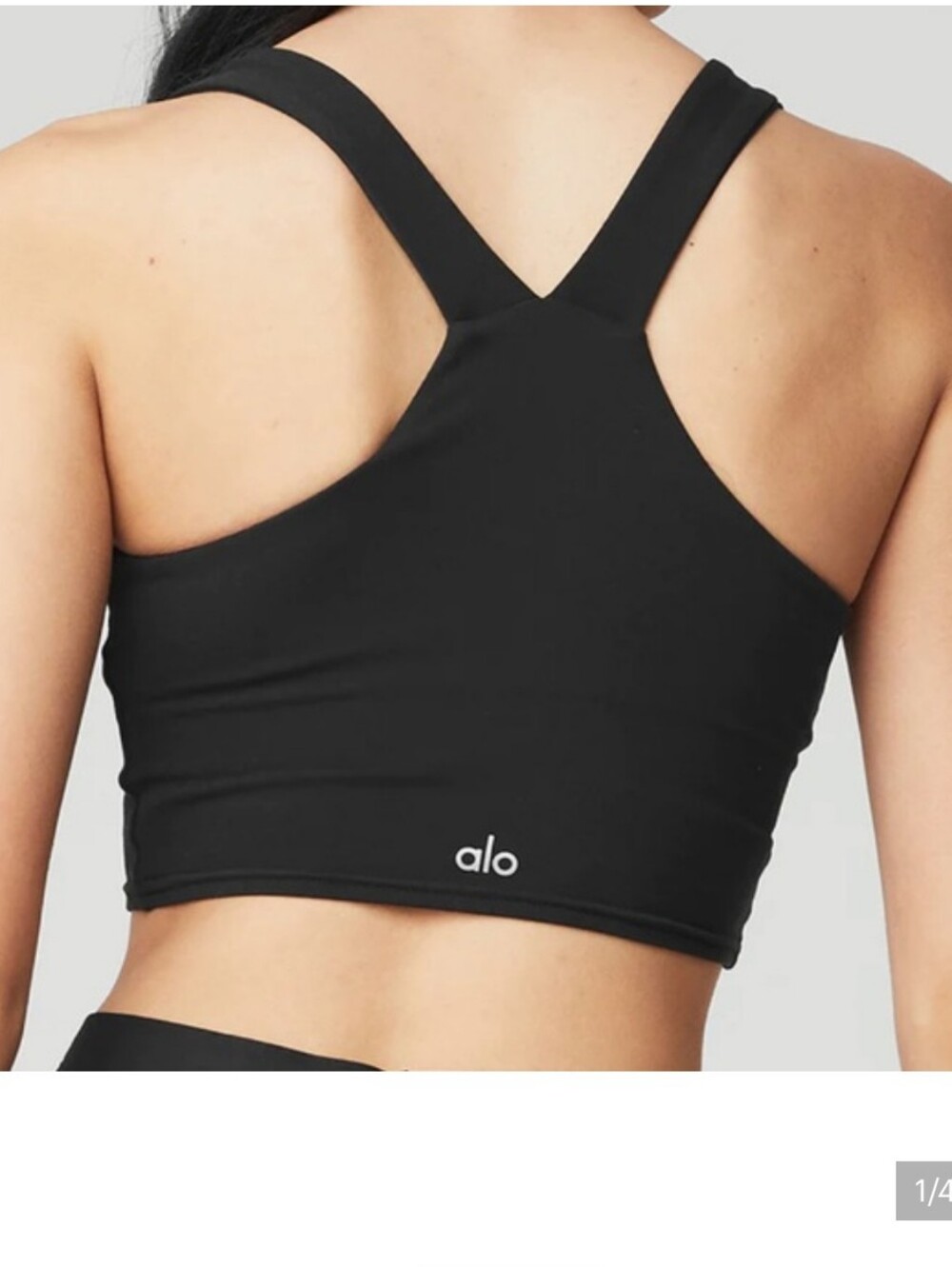 ALO Yoga Black Airbrush Real Bra Tank with Racerback
